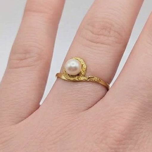 Bague Solitaire en Or Jaune 18k - 1.54 G