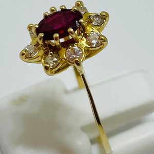 Bague Marguerite en Or Jaune 18 Carats Taille - 52 Poids-2.21 Grs