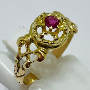 Bague en or jaune 18k - Taille 50