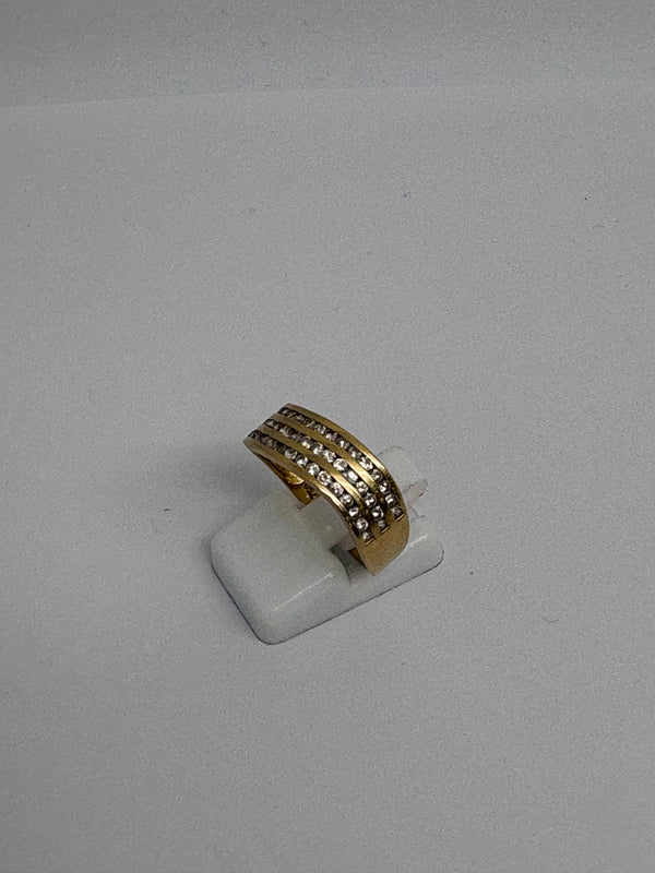 Bague en Or Jaune 18K - 3.89 Grs - Taille 57