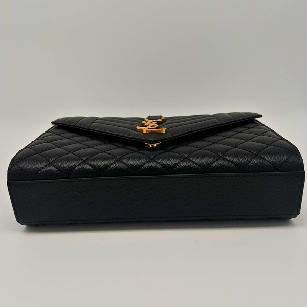 Sac à bandoulière Saint Laurent en cuir noir grainé