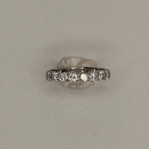 Bague Demi Tour en Or Blanc 18K Taille-61