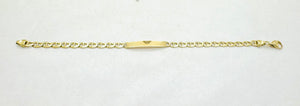 Bracelet Identité Or Jaune 18k Tête d'Aigle 20cm