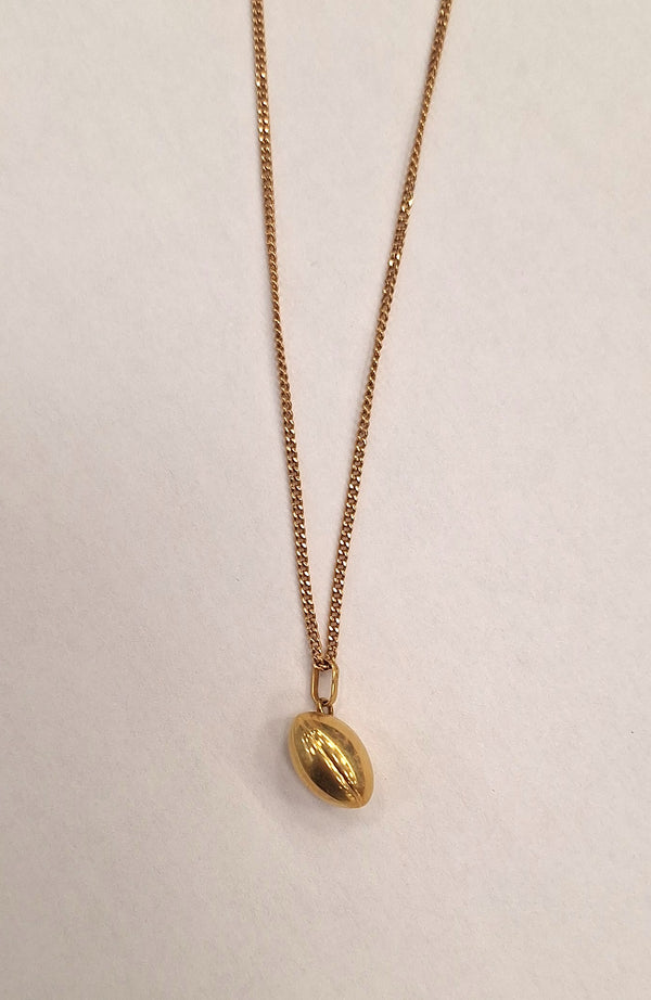 Pendentif Ballon Rugby Or Jaune 18 Carats