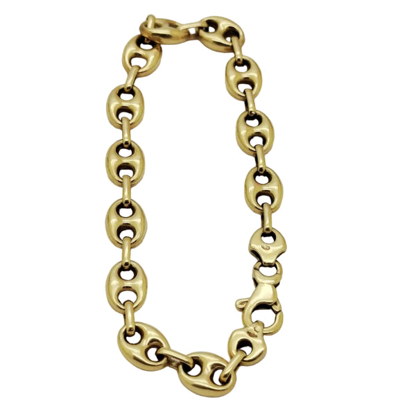Bracelet Maille Grain de Café Or Jaune 18K - 19cm - 11.55gr