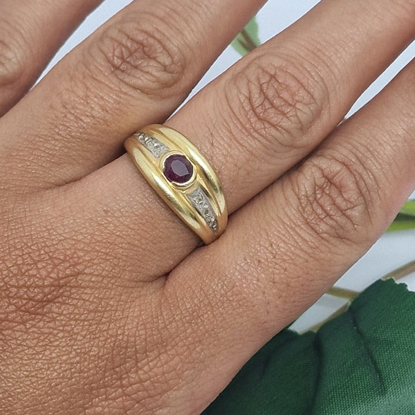 Bague en Or Jaune 18K – Taille 58