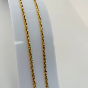 Collier Matinée en Or Jaune 18 K - Maille Corde