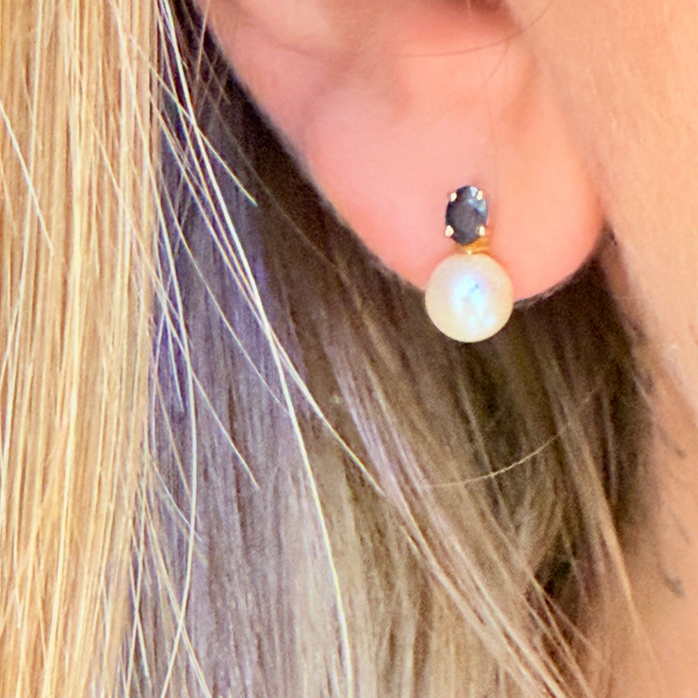 Boucles d'oreilles clou en or jaune 18K