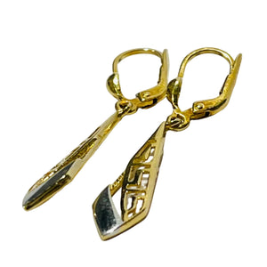 Boucles d'oreilles en Or Jaune et Gris 18K - 2.83G
