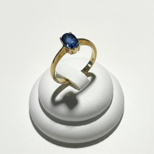 Bague Solitaire en Or jaune 18 K - Taille 56 - 3.15 G