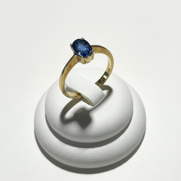 Bague Solitaire en Or jaune 18 K - Taille 56 - 3.15 G