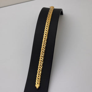 Bracelet Maillon Anglaise en Or Jaune 18K 14.45 Grs