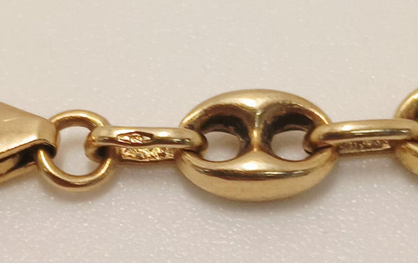 Bracelet Or Jaune Maillon Grains de Café 18 K - 9.91 G