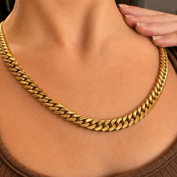 Collier Maille Anglaise en Or Jaune 18K - 29.44 Grs