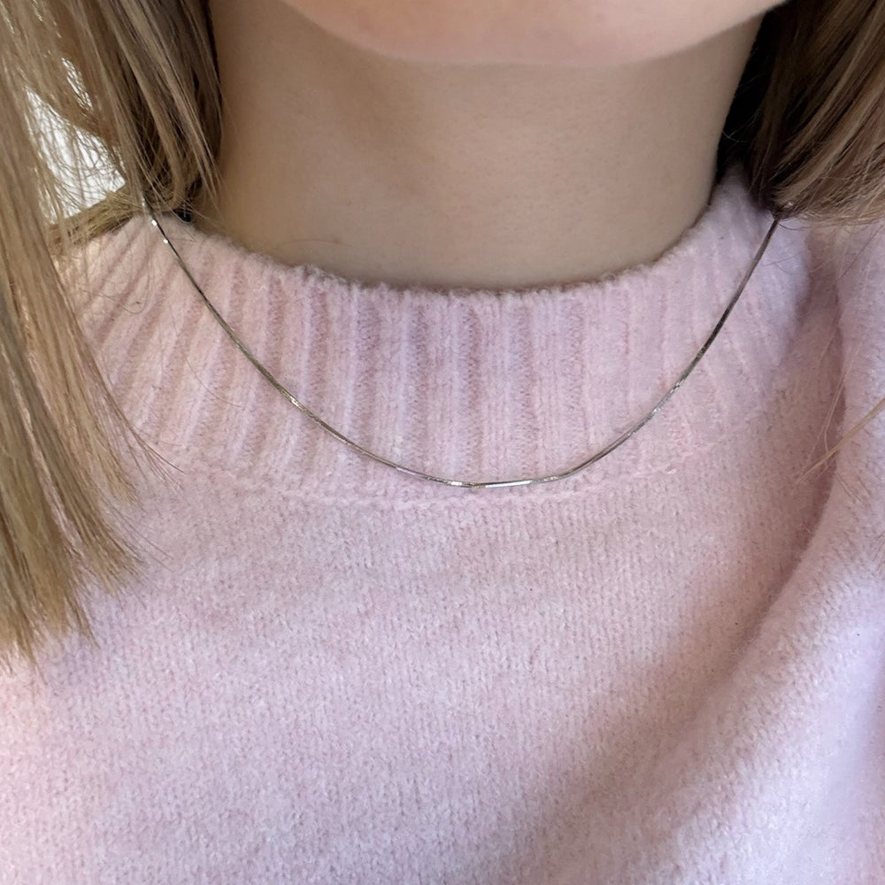 Collier Ras du Cou en Or Blanc 18K - 4.62G