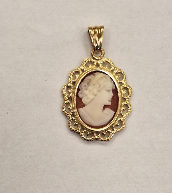 Pendentif camée Médaille Or Jaune 18K
