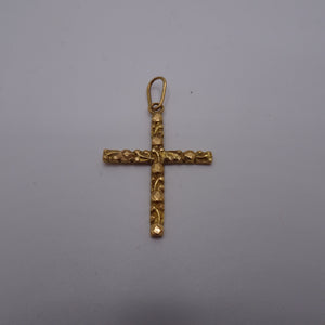 Pendentif Croix en Or Jaune  18K - 2.16 Grs