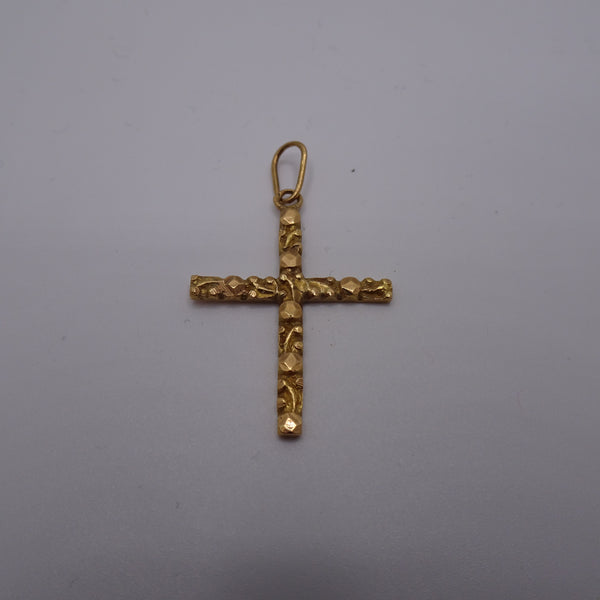 Pendentif Croix en Or Jaune  18K - 2.16 Grs