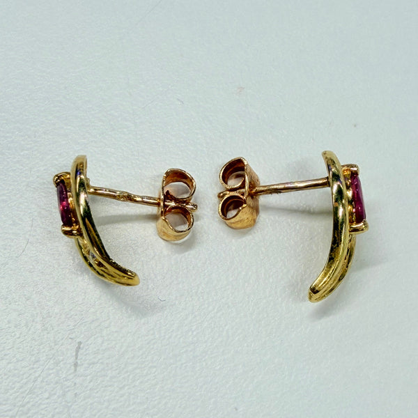 Boucles d'oreilles en or jaune 18 K