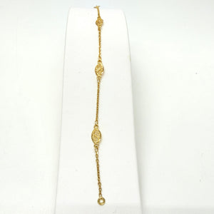 Bracelet maille filigrane en or jaune 18K