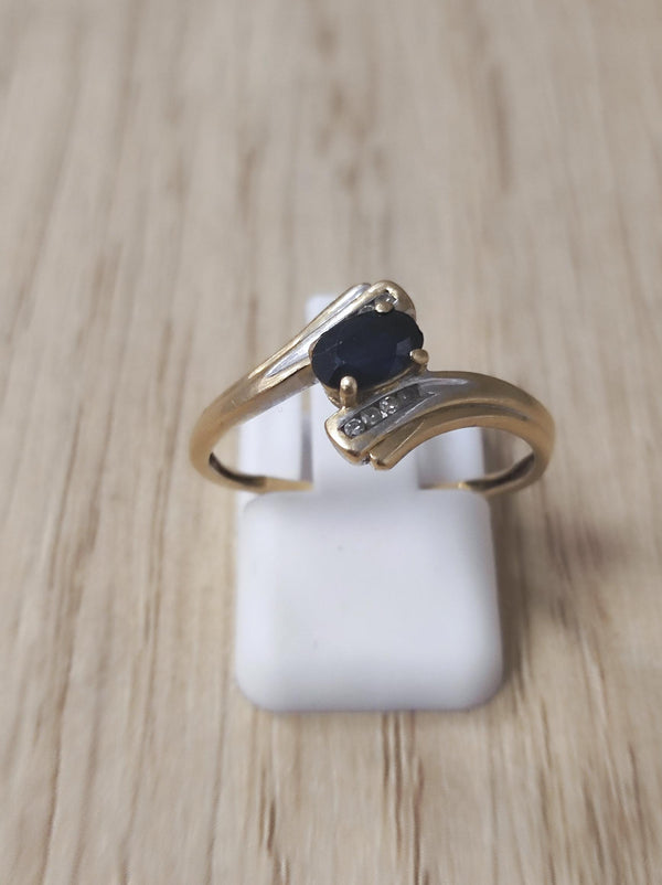 Bague en Or Jaune 18K avec Diamants 1.77 Grs