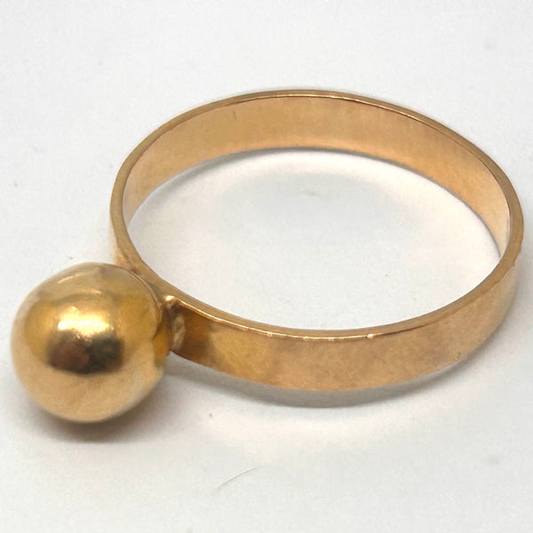 Bague Boule en Or Jaune 18K