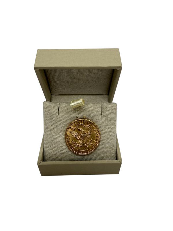 Pièce 5 Dollars US Liberty 1901 en Or Jaune