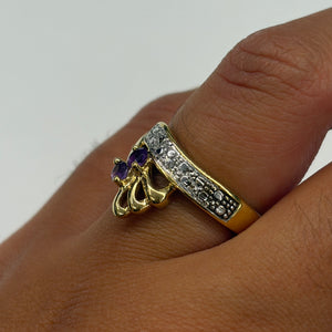 Bague Empierrée en Or Jaune et Or Blanc 18K