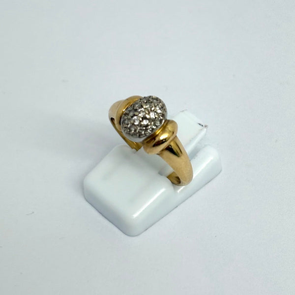 Bague Ancienne Or Jaune 18 K - Taille 54 - 3.61 G