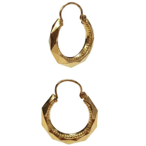Boucles d'Oreilles Créoles en Or Jaune 18k - 1.70Grs
