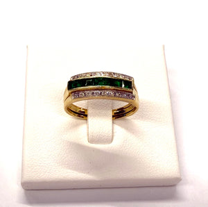 Bagues interchangeables diamants, émeraude, saphir, rubis en Or 18K