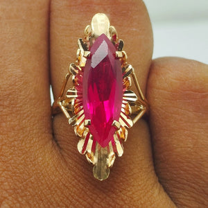 Bague Marquise Or Jaune 18K - 4.33 G