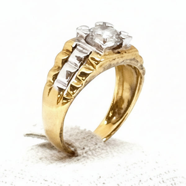 Solitaire en Or 750 avec Oxyde de Zirconium