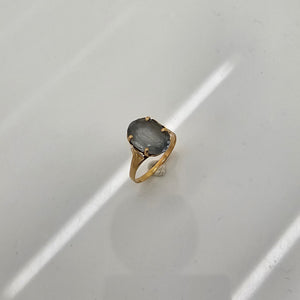 Bague Solitaire en Or Jaune 18 K - Taille 58