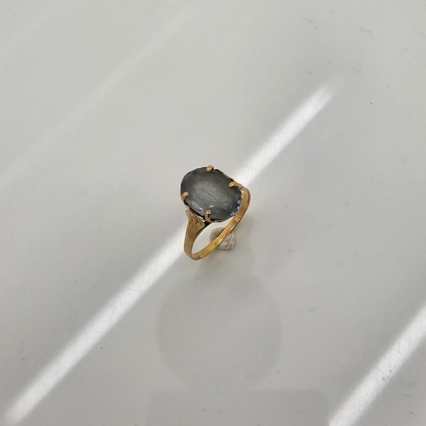Bague Solitaire en Or Jaune 18 K - Taille 58