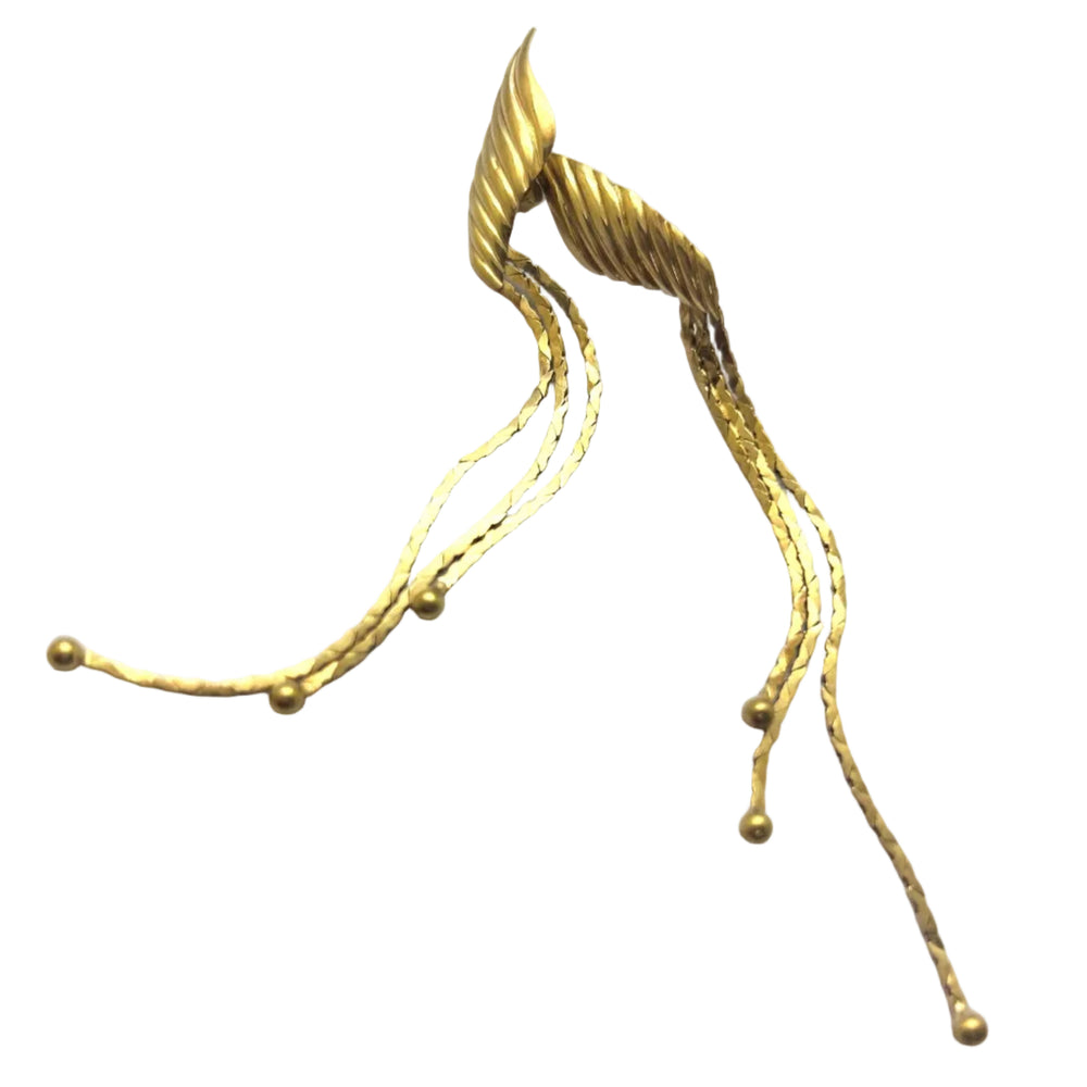 Boucles d'oreilles Pendantes en Or Jaune 18 Carat