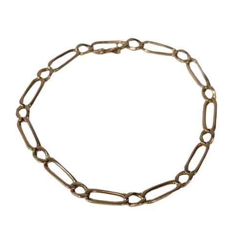 Bracelet Maillon Figaro en Or Jaune 18 K - 12.45 Grs