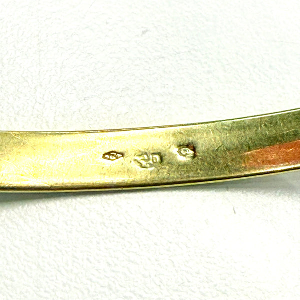 Bracelet Jonc Or Jaune et Blanc Martelé 18K - 11.26g