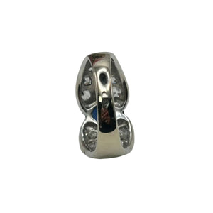 Bague en Or Blanc avec Saphir et Diamants 18k