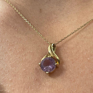 Pendentif Améthyste en Or Jaune 18K - 1.15g