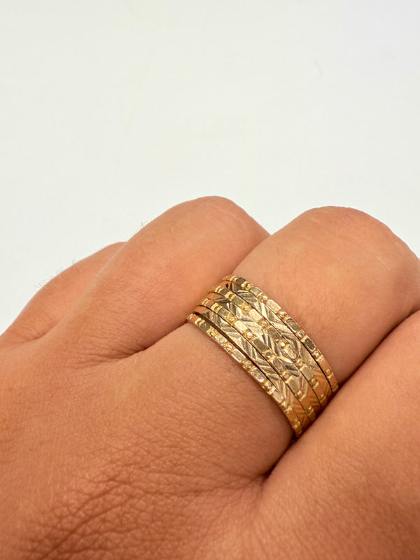 Bagues Semainier Or Jaune 18k T.61