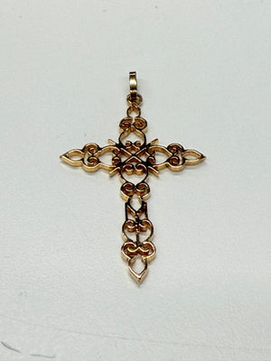 Pendentif Croix en Or Jaune 18k