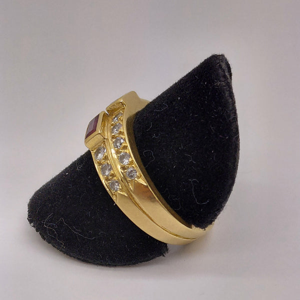 Bague Or Jaune 18K Taille-56