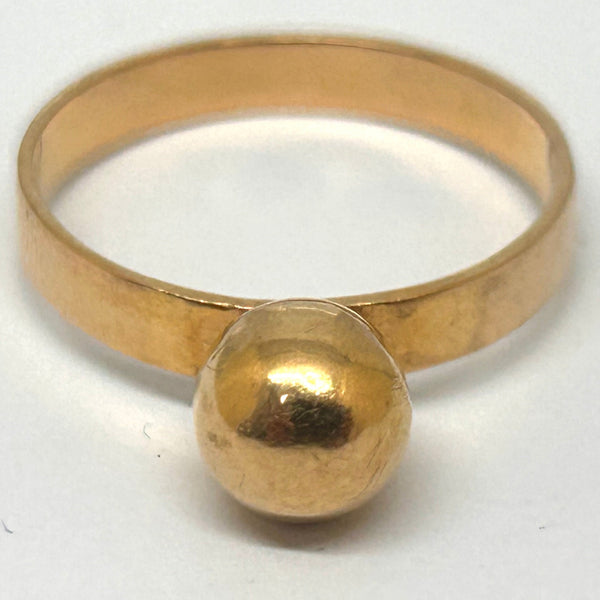 Bague Boule en Or Jaune 18K