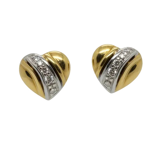 Boucles d'oreilles coeur en or 18k - 0.84 G