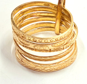 Bague Semainier en Or Jaune 18k - 5.11 G