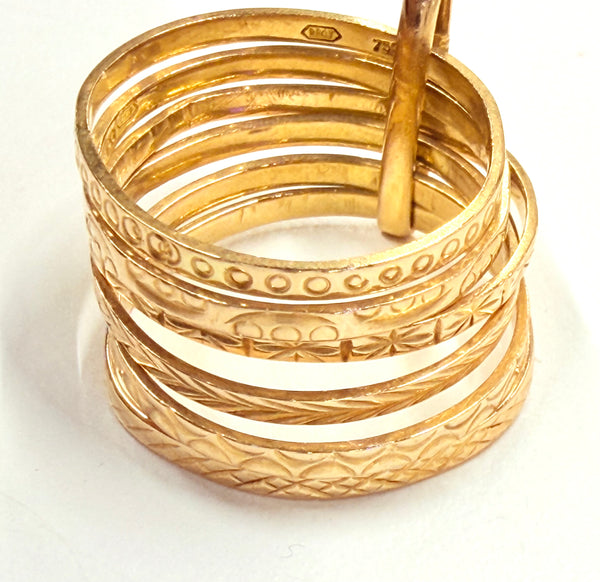 Bague Semainier en Or Jaune 18k - 5.11 G