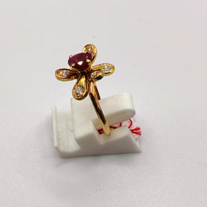 Bague Marguerite en Or Jaune 18 K - Taille 53 - 3.88 G