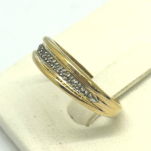 Alliance en Or Jaune 18 Carats avec Diamants