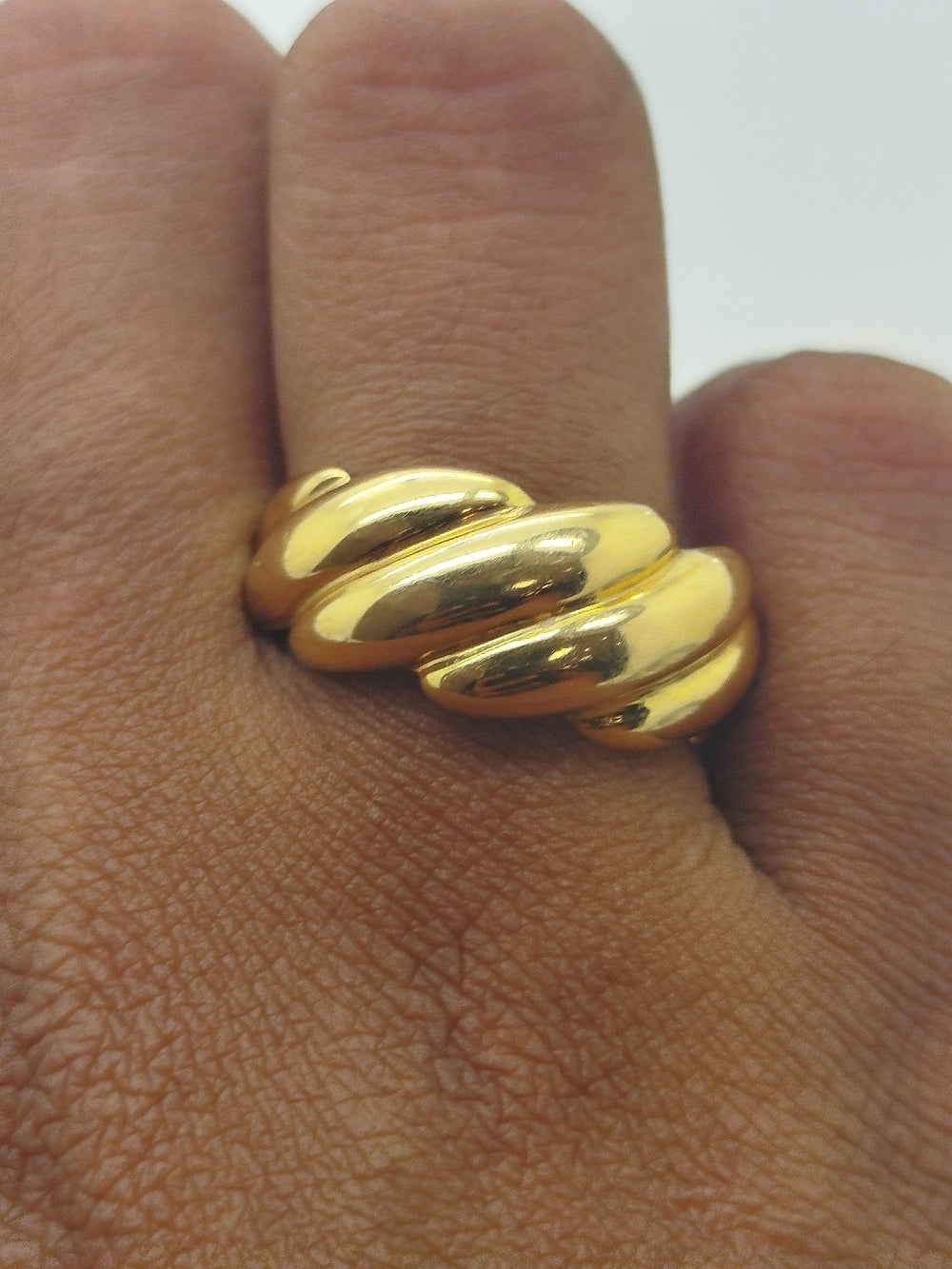 Bague en or jaune 18K  Taille-59